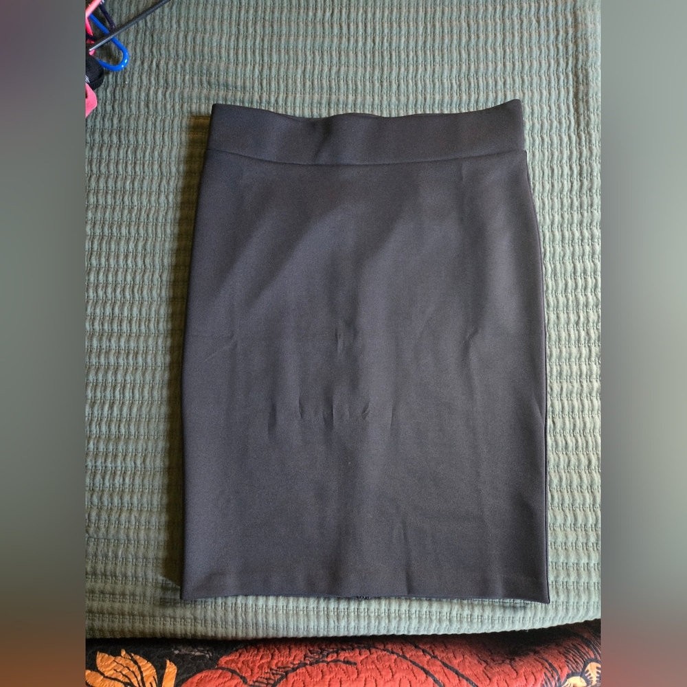 Eloquii Black Pencil Skirt with Elastic Waistband